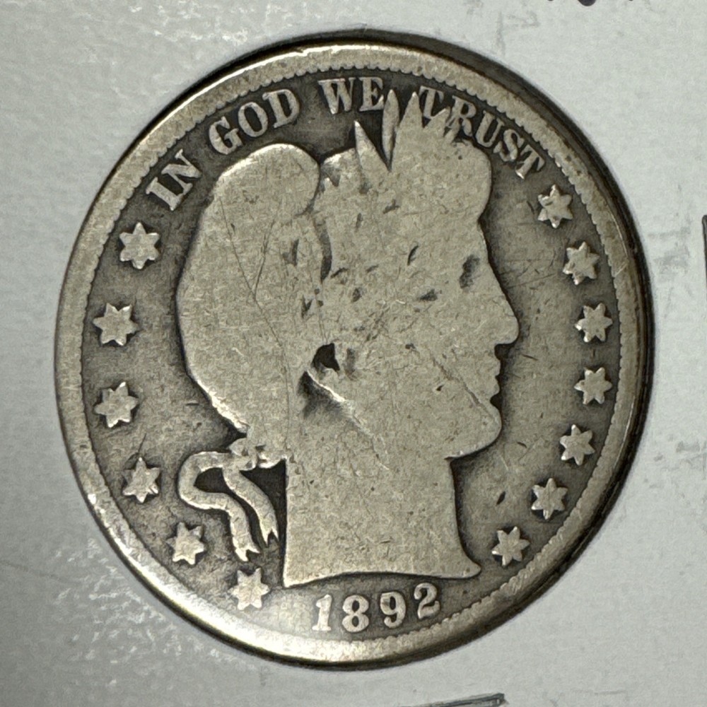 1892-S Barber Half Dollar G