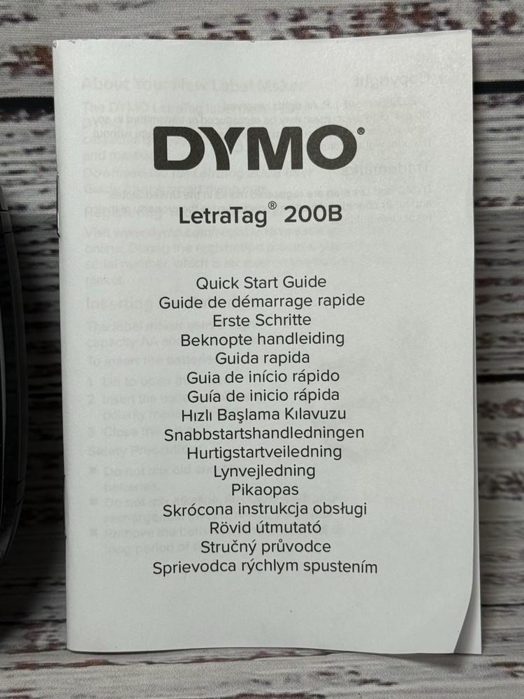 Dymo 200B LetraTag Bluetooth Wireless Label Maker w/Box & Instructions - Works