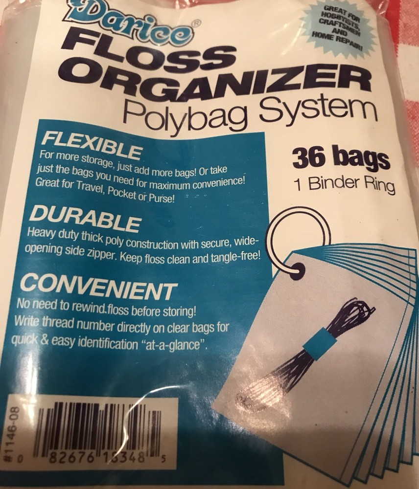 Expandable Floss Organizing System Bag-It 36 Bag Pack 3.5" X 5" With 1" Ring By