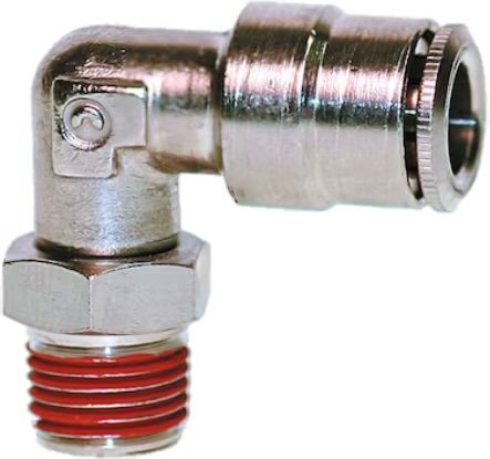 1/4" Hose x 1/8" NPT Push To Connect 90 Degree Swivel Elbow Fitting
