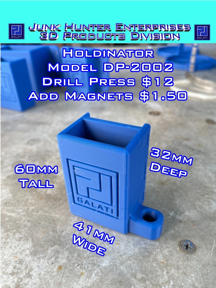 Drill Press Holdinator Model DP-2002 Accessory Storage Chuck Key Holder Brush