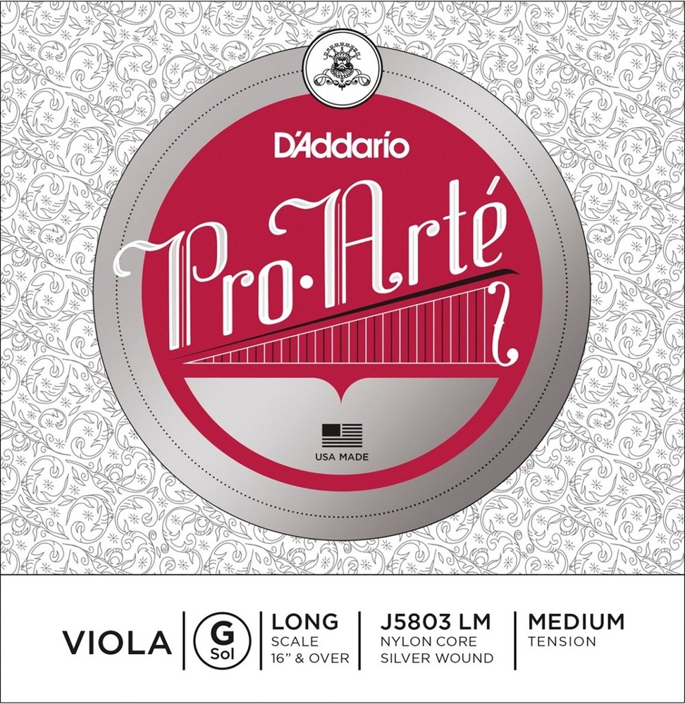 D'Addario Pro-Art Series Viola G String 16+ Long Scale