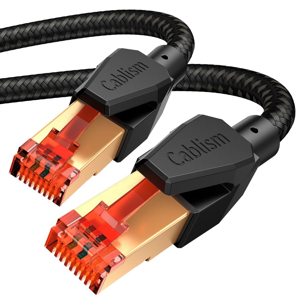 Cat 8 Ethernet Cable 2FT-2Pack Short,Heavy Duty High Speed LAN Network Cable ...
