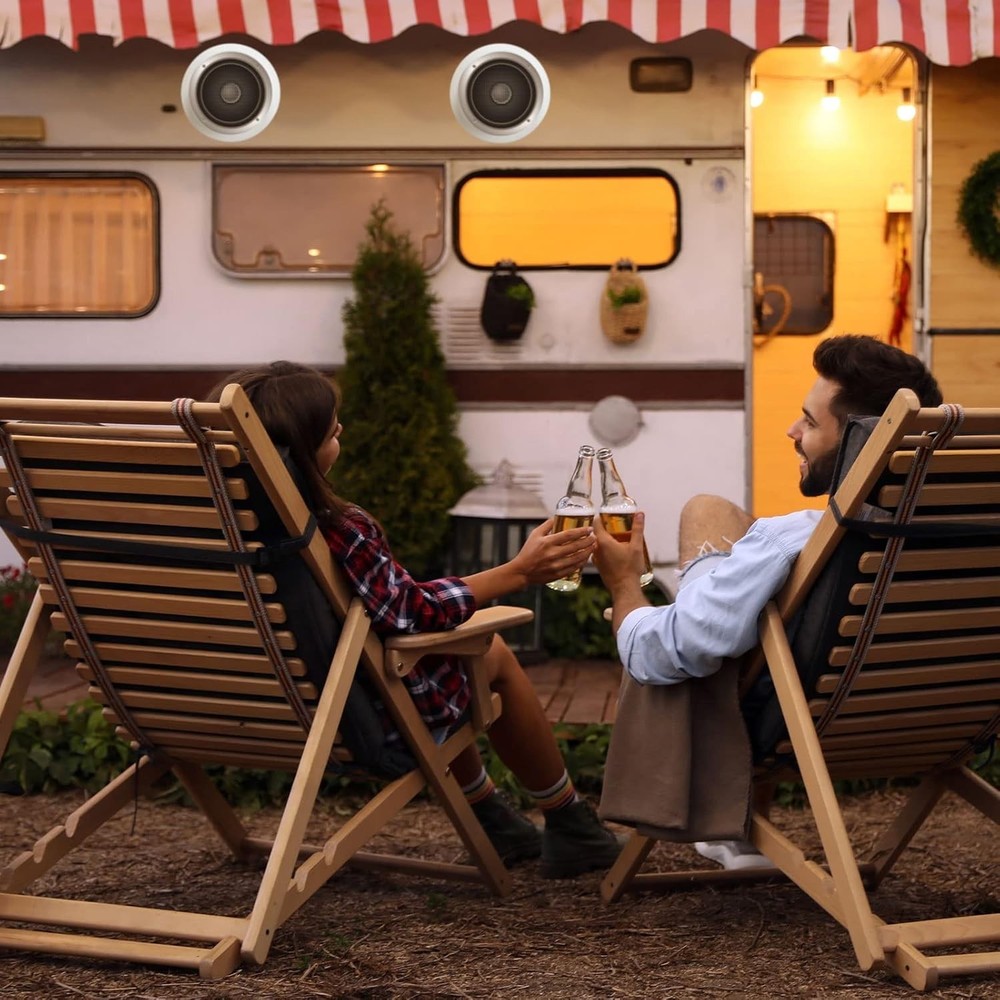 2 Pcs Universal Angled Speaker Enclosures Boxes Pods Surface Mount with Rubbe...