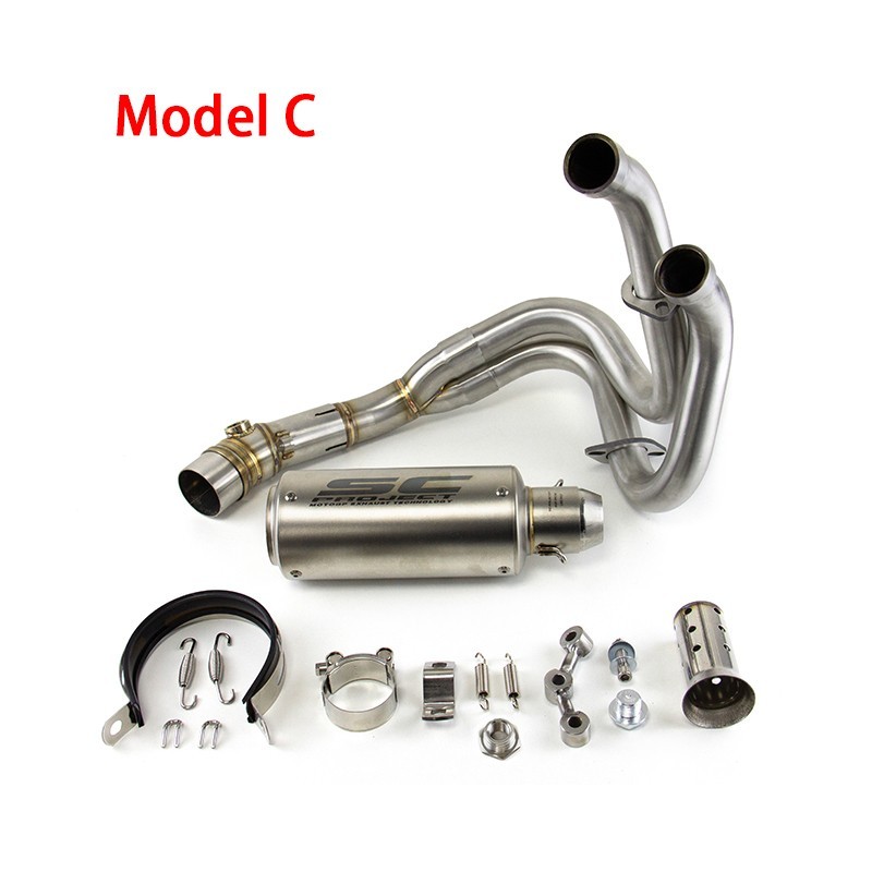 For Kawasaki Ninja 650 Z650 2012-2025 Full System Exhaust Tips Black Header Pipe