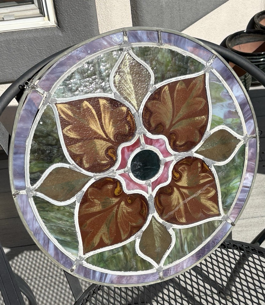 Stained Glass Window Attributed To Tiffany Workshop