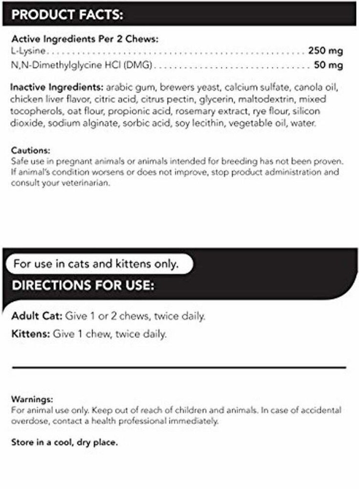 VetriScience - Vetri Lysine Plus, Immune Support Supplement for Cats (90 Chews)