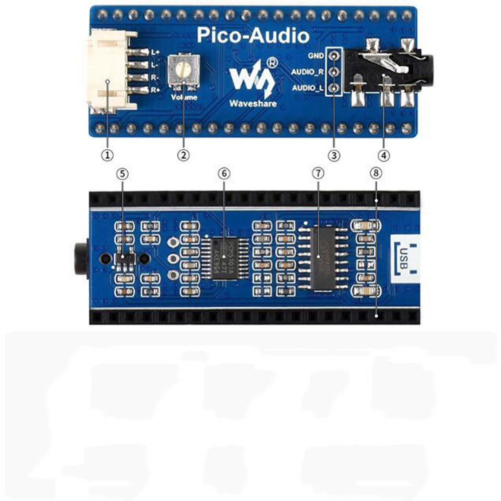 Raspberry Pi Pico Audio Expansion Board Supports Audio Sampling Speakers