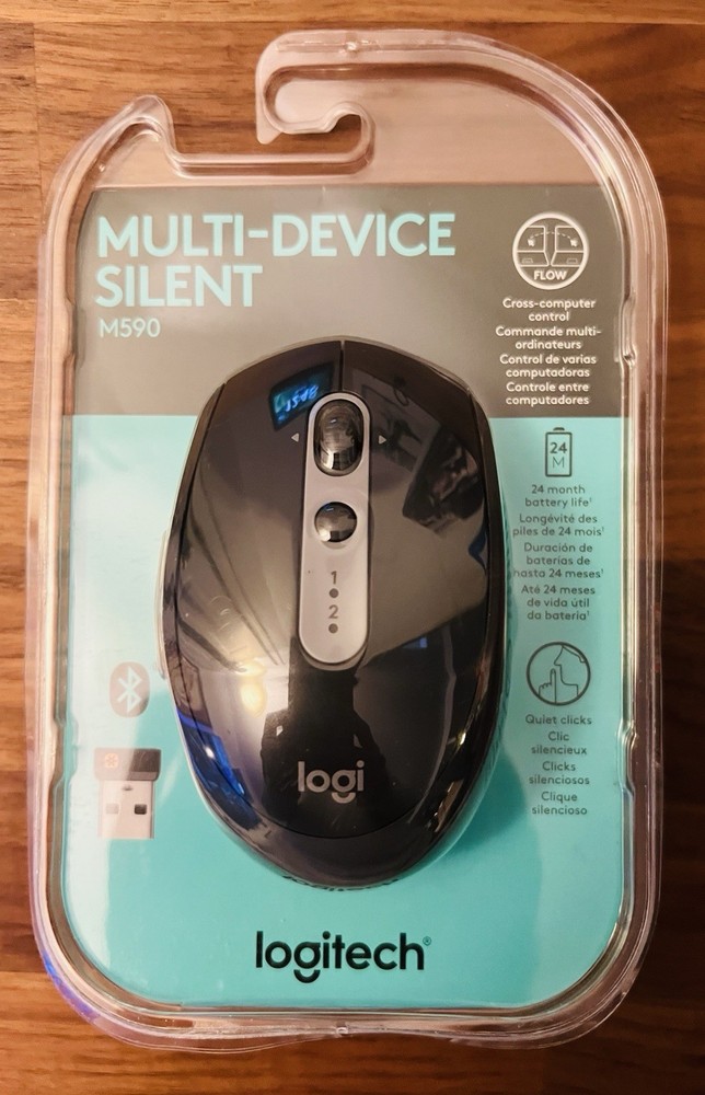 New Sealed Logitech M590 Multi-Device Silent Wireless Mouse