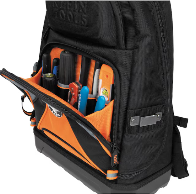 Klein Tools Tradesman Pro Tool Bag Backpack, 39 Pockets, Black, 14-Inch