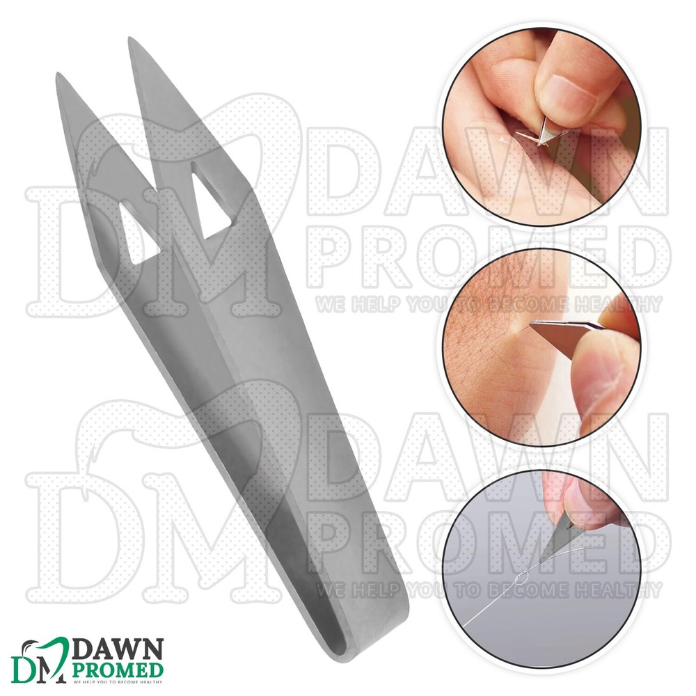 4 Pcs Precision Tweezer Silver Gripper Sharp Tip Splinter Remover Tweezer Set