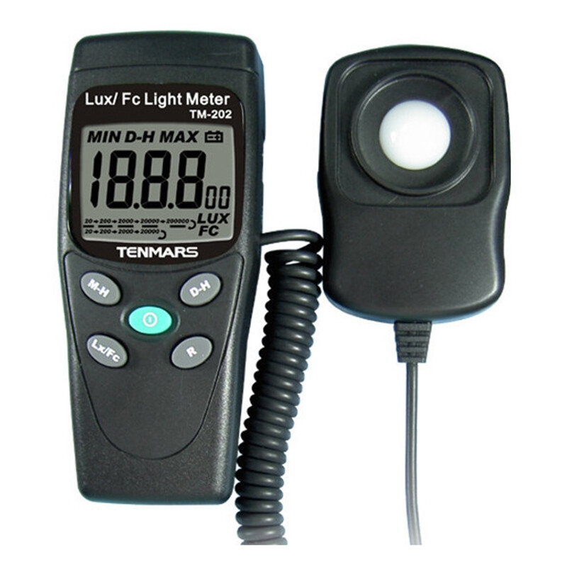 TENMARS TM-202 Digital Light Meter Luminometer Lux Meter Reading 2000 mc