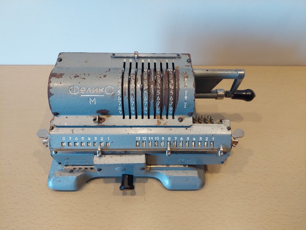 USSR Arithmometer Mechanical Calculator Felix. Soviet Original Adding Machine.