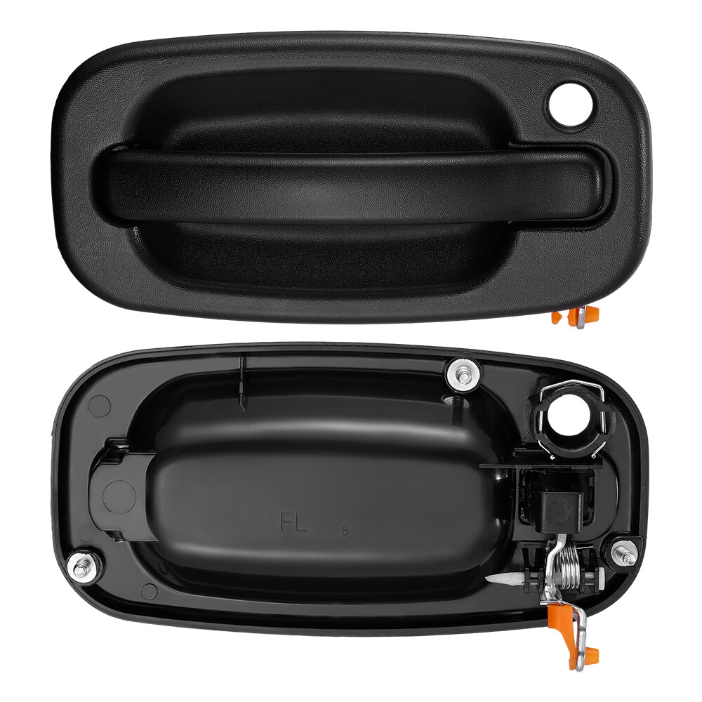 Door Handle Set For Chevy Silverado 1500 1999-2006 Texture Black Front Outer 2PC