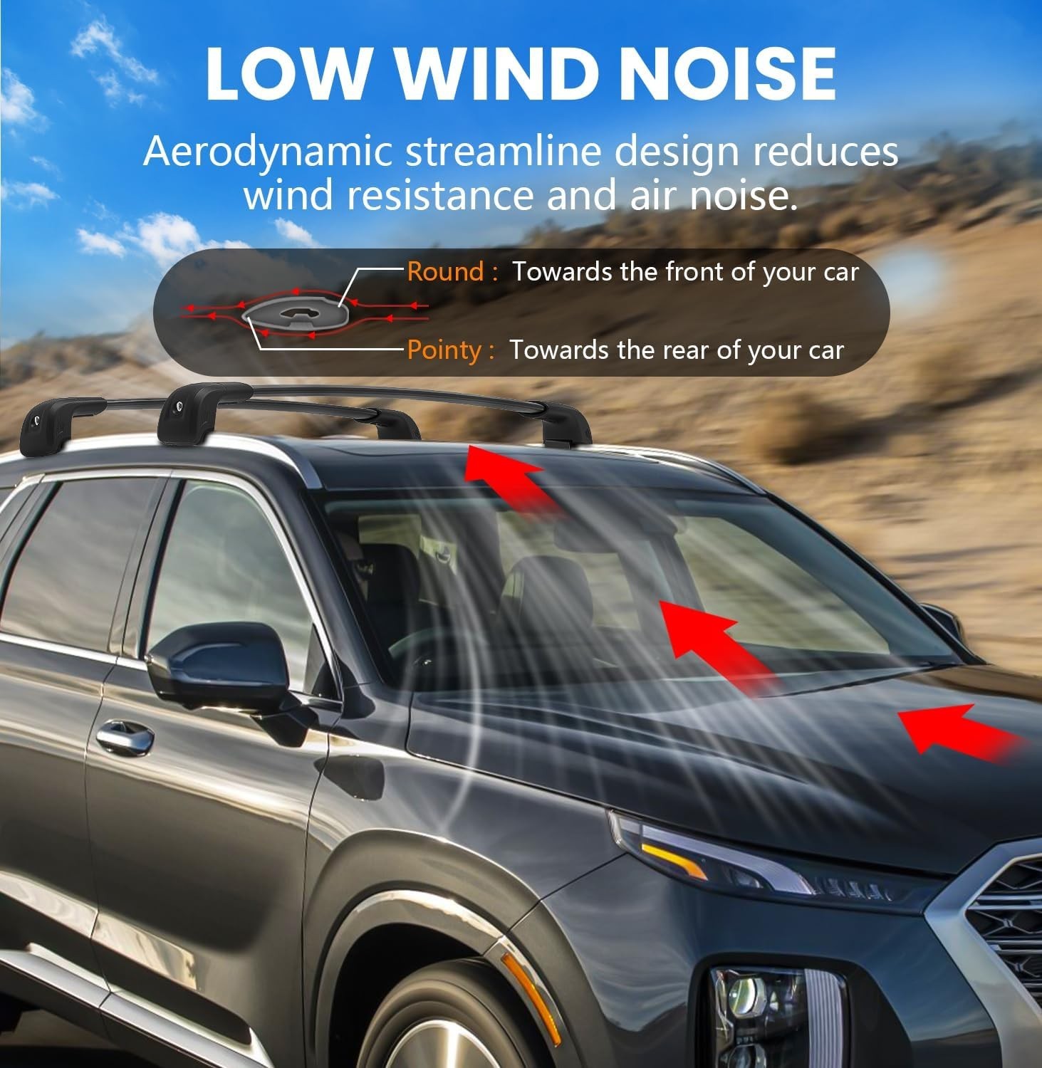 300lbs Roof Rack Cross Bars Compatible with Hyundai Palisade 2019-2... Fast Ship