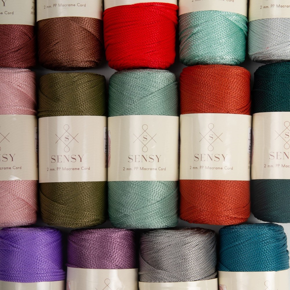Sensy Premium 2mm 251 Yards Polyester Rope 100% Polypropylene Macrame Ecru