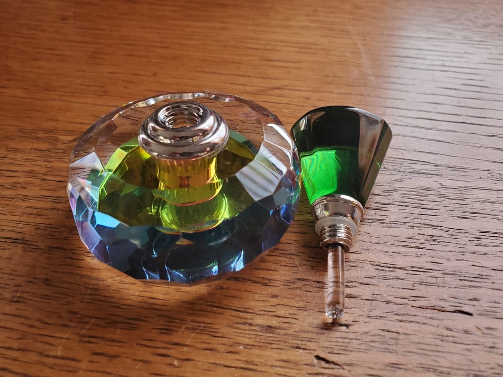 Crystal Perfume Bottle Emerald Green