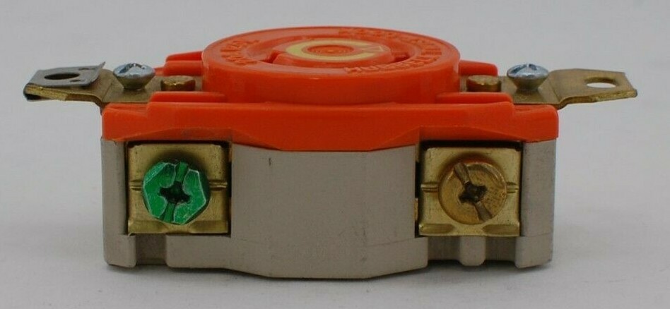 Hubbell L5-20 Orange Locking Receptacle