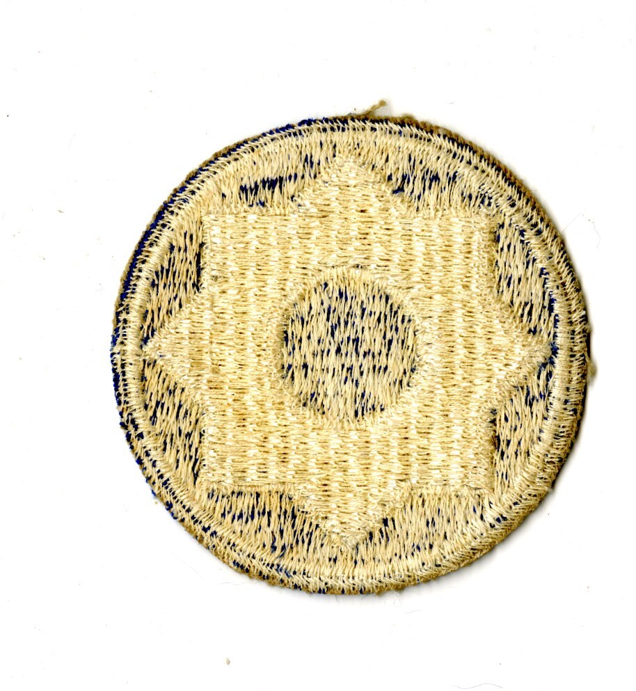 8th Service Command White Back Patch WWII Vintage Southern States