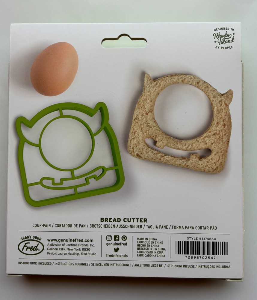 Fred Egg Monster Bread Cutter - Brand New, Never Opened