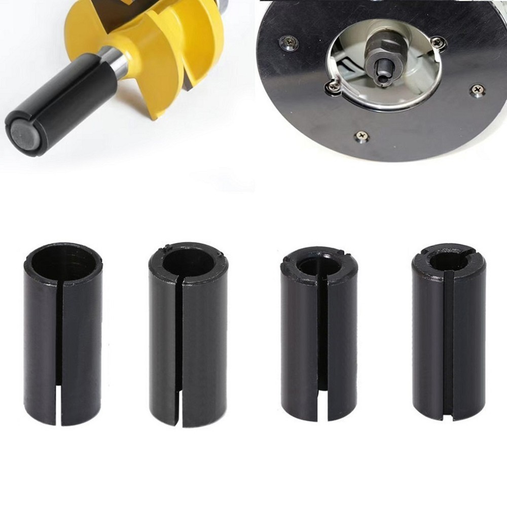 Router Bit Collet Chuck Driver Adapter 4pcs Conversion Set for Lathe Milling