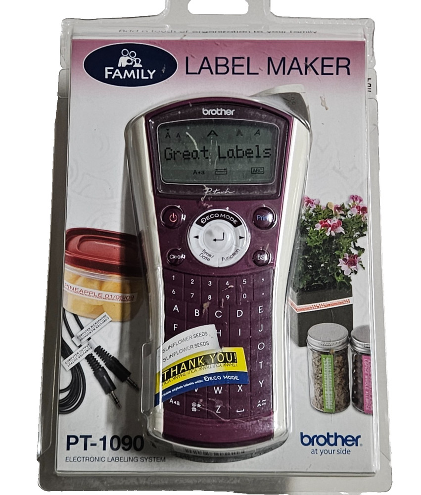 Brother PT-1090 P-touch Electronic Label Maker Printer - Brand New -