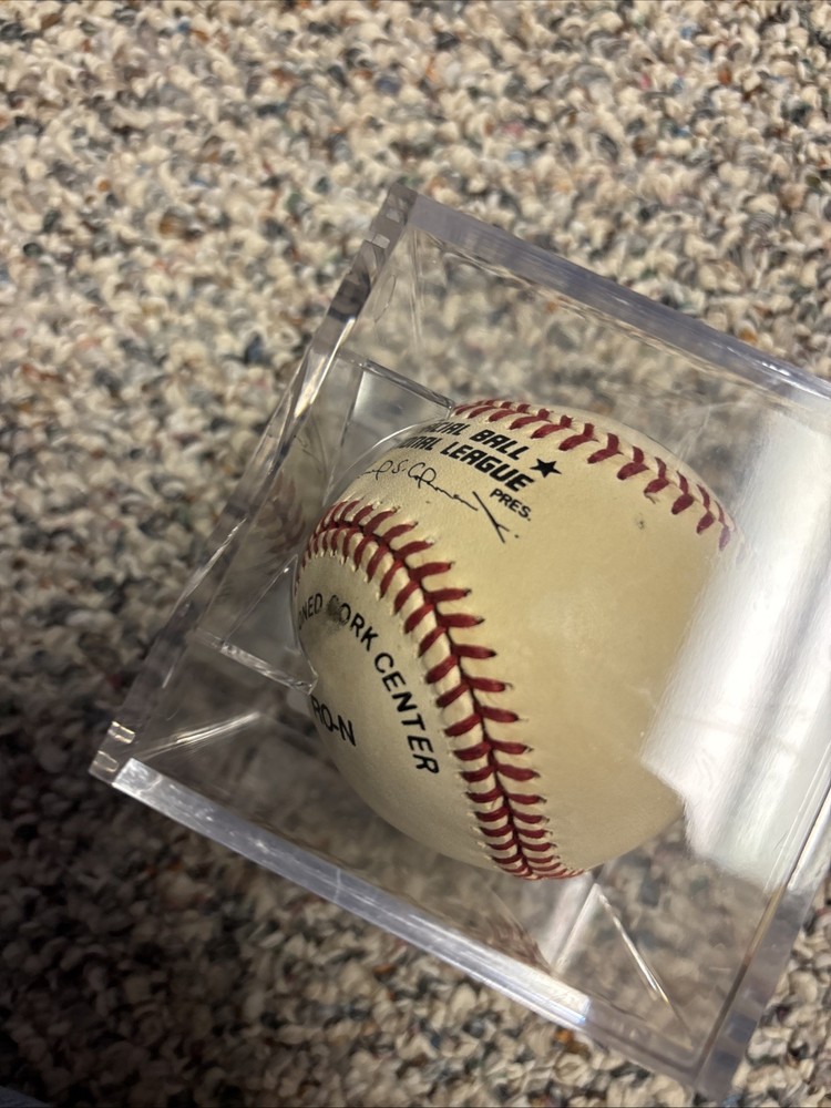 Mike Benjamin Autographed Baseball With Case, Phillies
