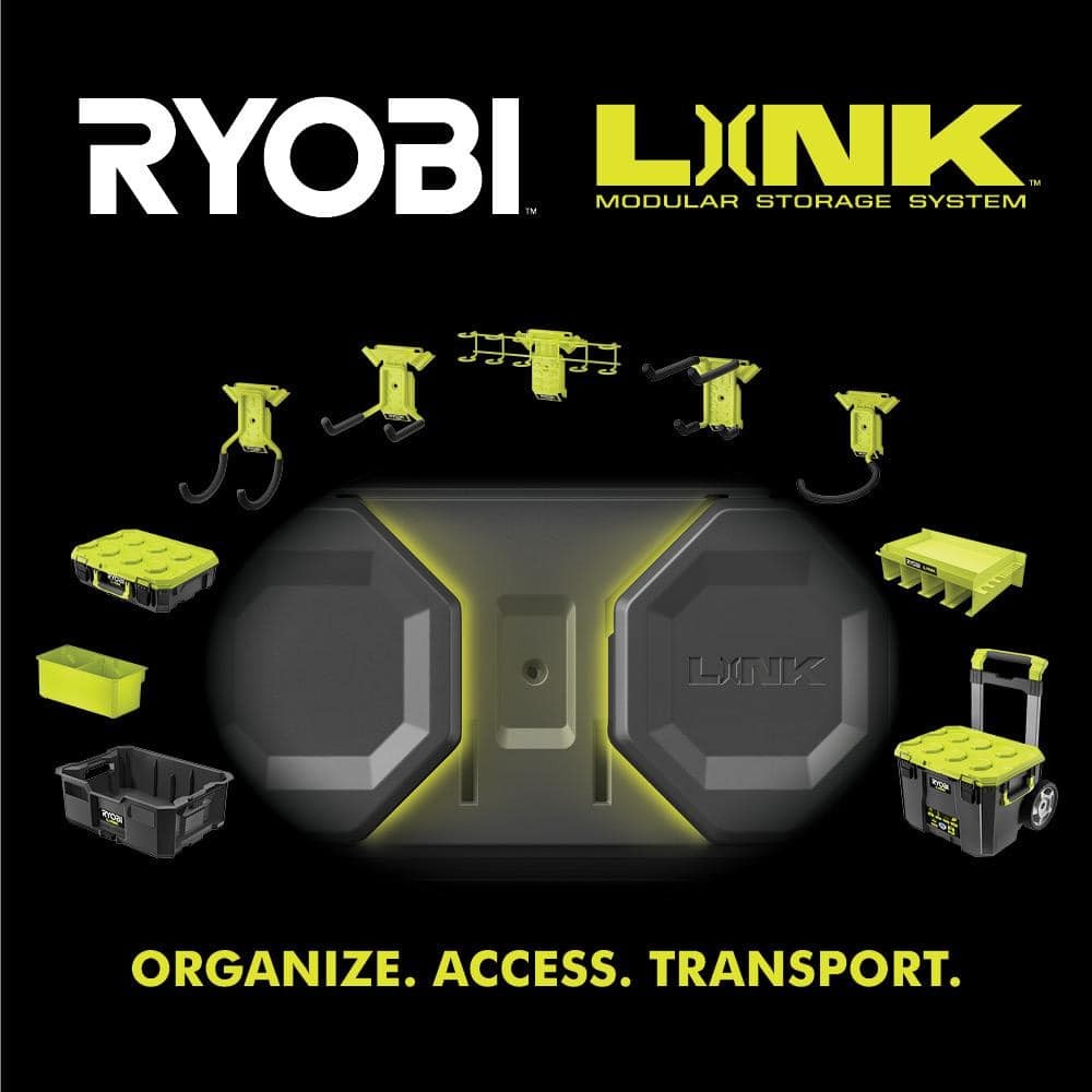 RYOBI Tool Crate LINK Stackable Storage Box 50lb Load Modular Impact Resistant