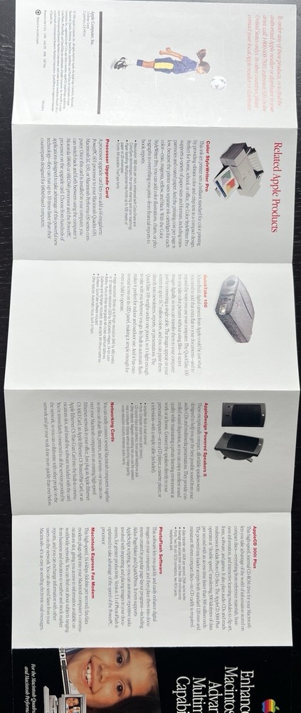 Apple Computer 1994 Vintage Advanced Mutimedia Brochure