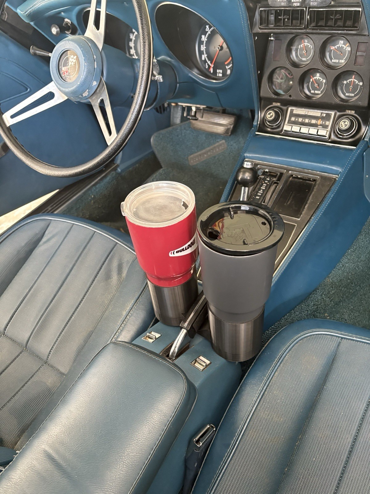 C3 Corvette Cup Holder Chevrolet Chevy under E brake 1968 - 1982 - fits Stanley