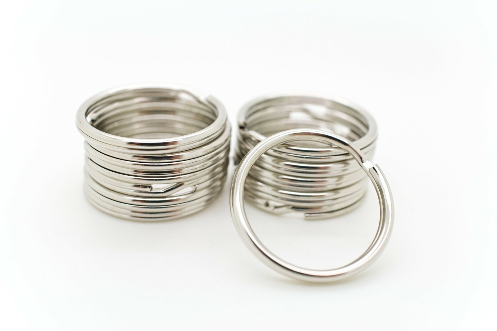 WHOLESALE LOT 1000 KEY RINGS SPLIT RINGS KEYCHAIN 28mm 1-1/8" D FREE SHIPPING