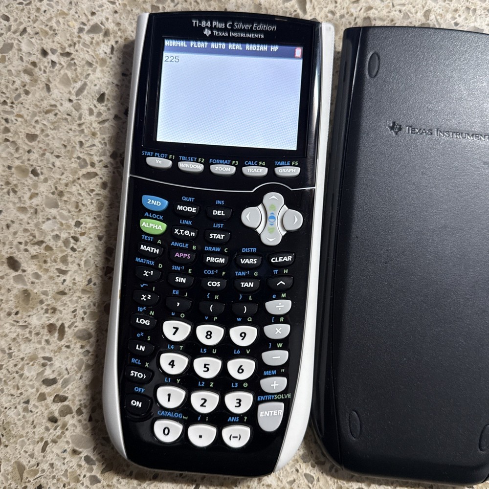 Texas Instruments TI-84 Plus Silver Edition Graphing Calculator - Black Cover