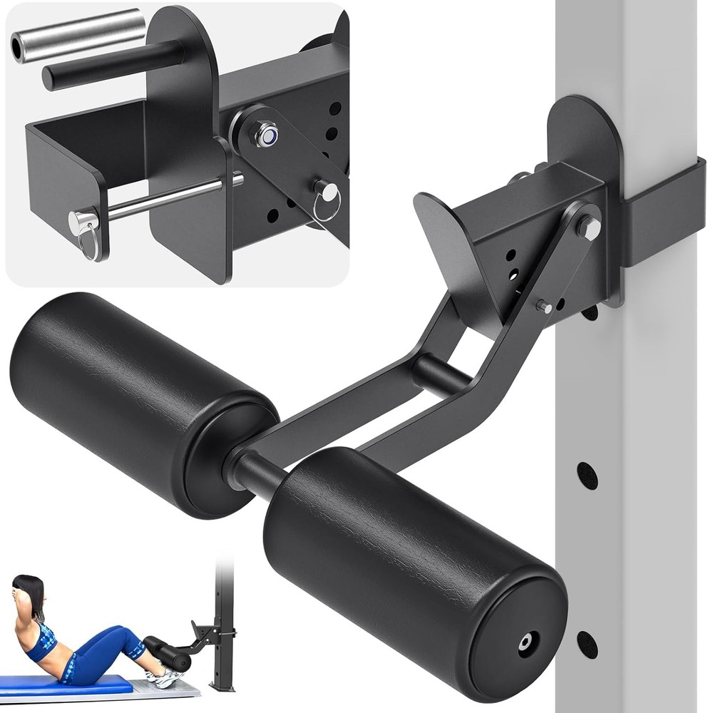 Nordic Hamstring Curl Squat Rack Attachment for Power Rack with 5/8" or 1" Hole