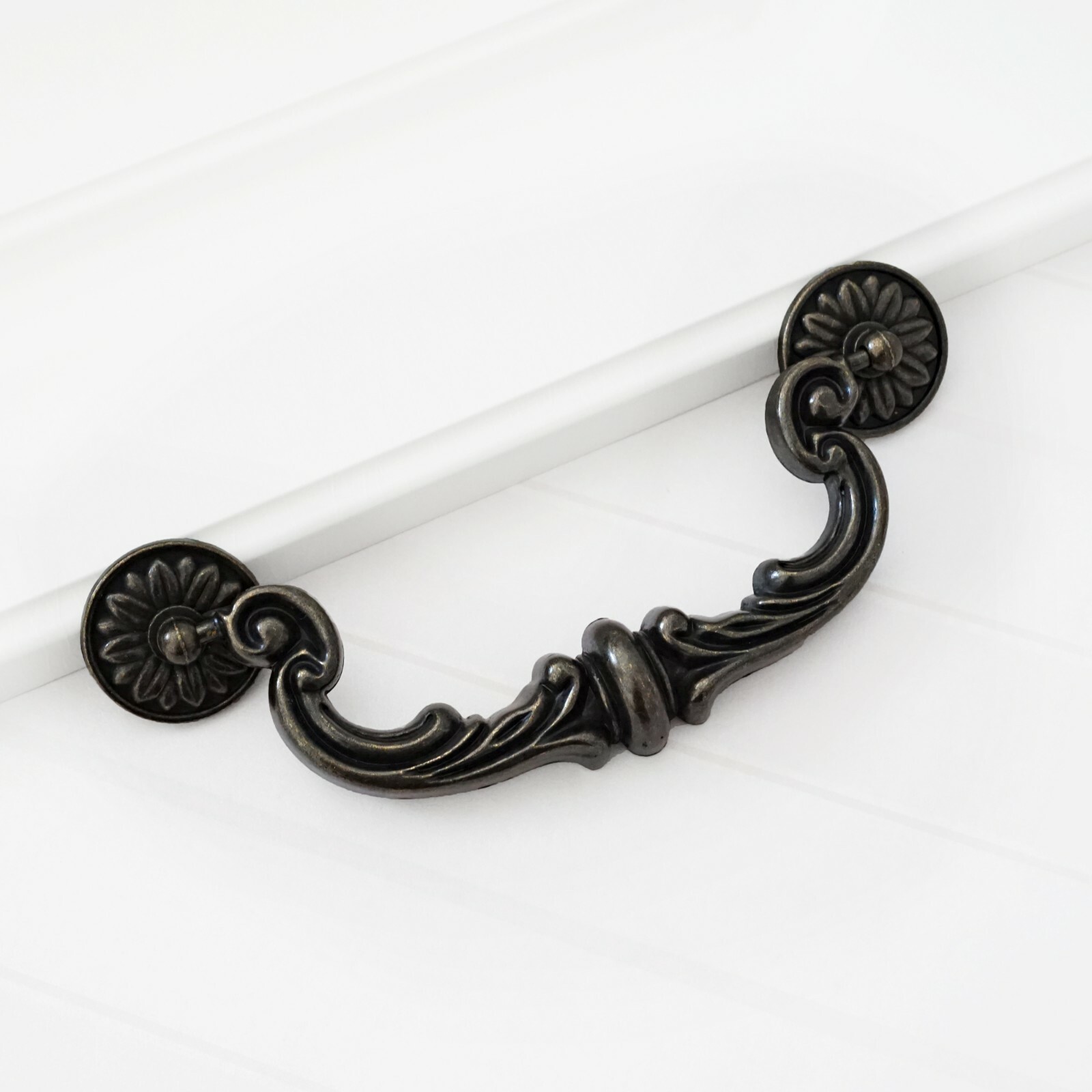 Drop Bail Dresser Pull Handle Drawer Pulls Rustic Antique Black Bronze