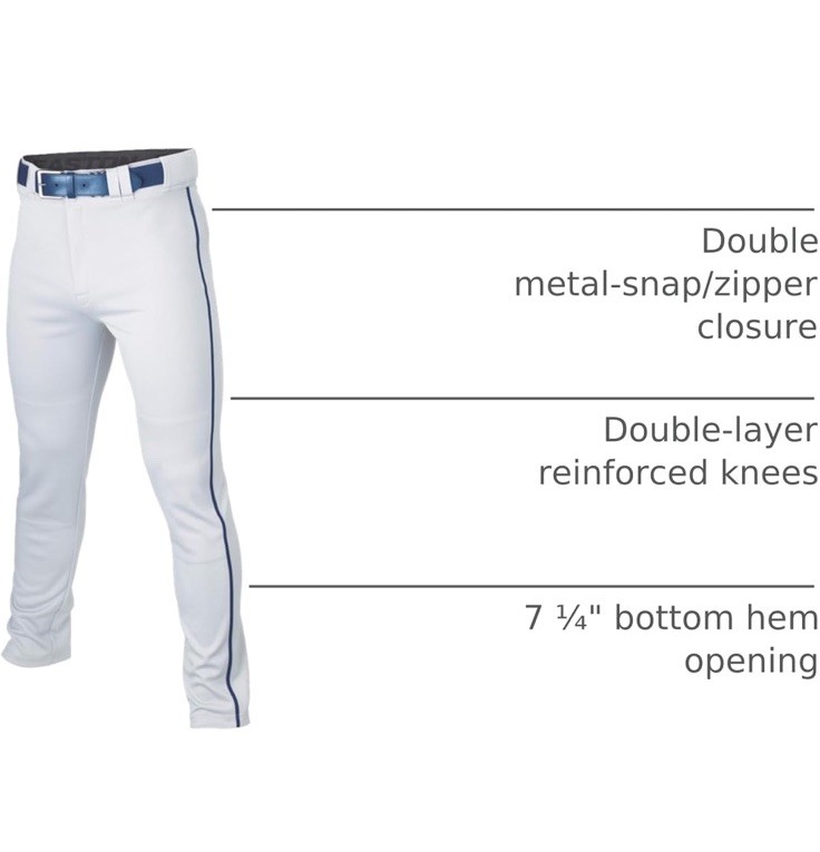 Easton Rivals Plus Men’s White With Navy Piping Full Length Baseball Pant NWT