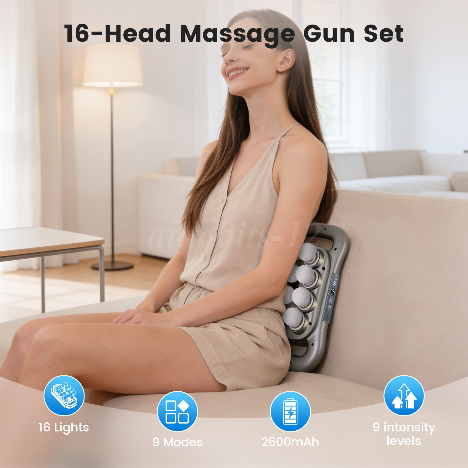 9 Modes Massage Gun Deep Tissue Percussion Massager Speed Muscle Vibrating Relax