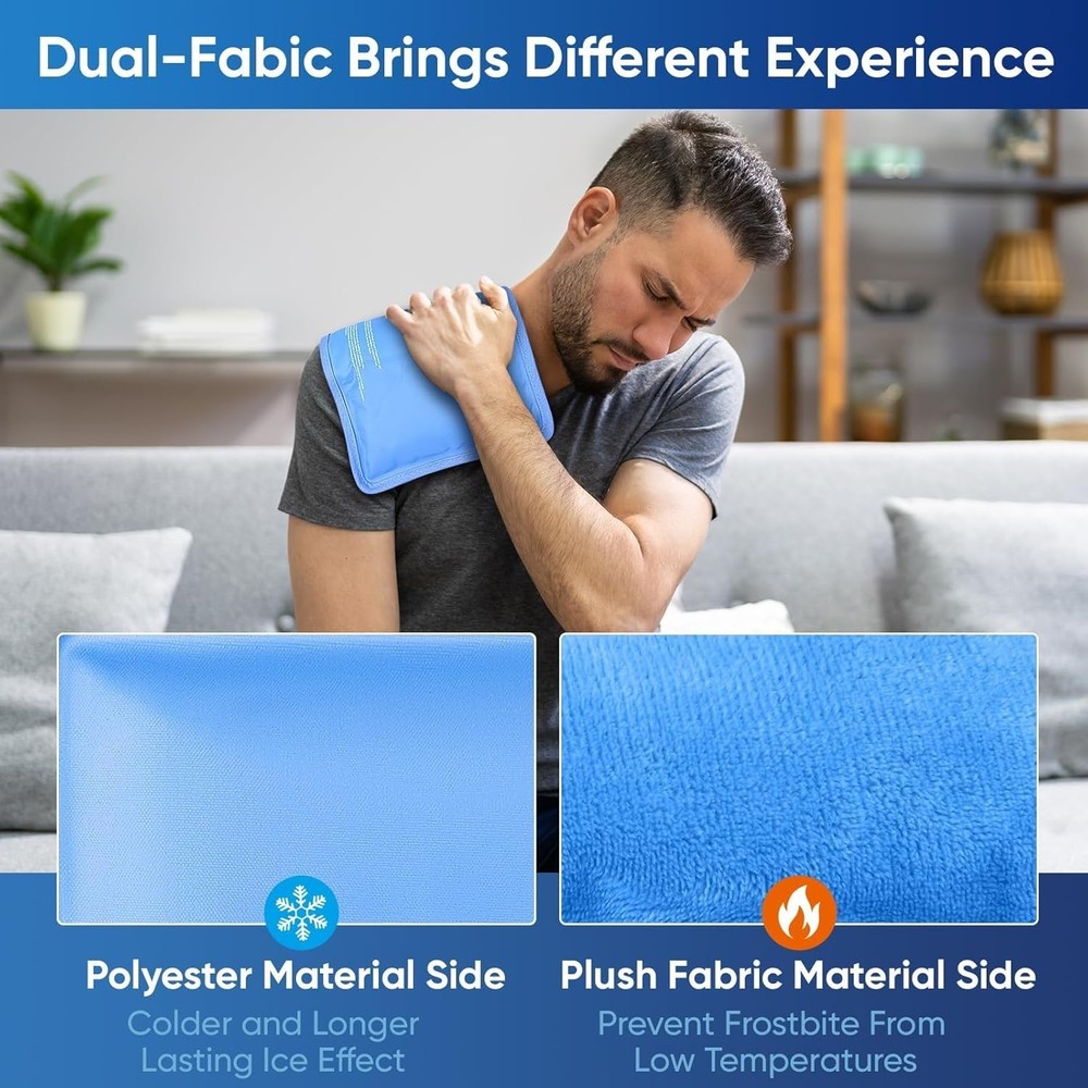 Extra Large Gel Flexible Back Ice for Injuries Reusable Multi Sizes Cold Pack