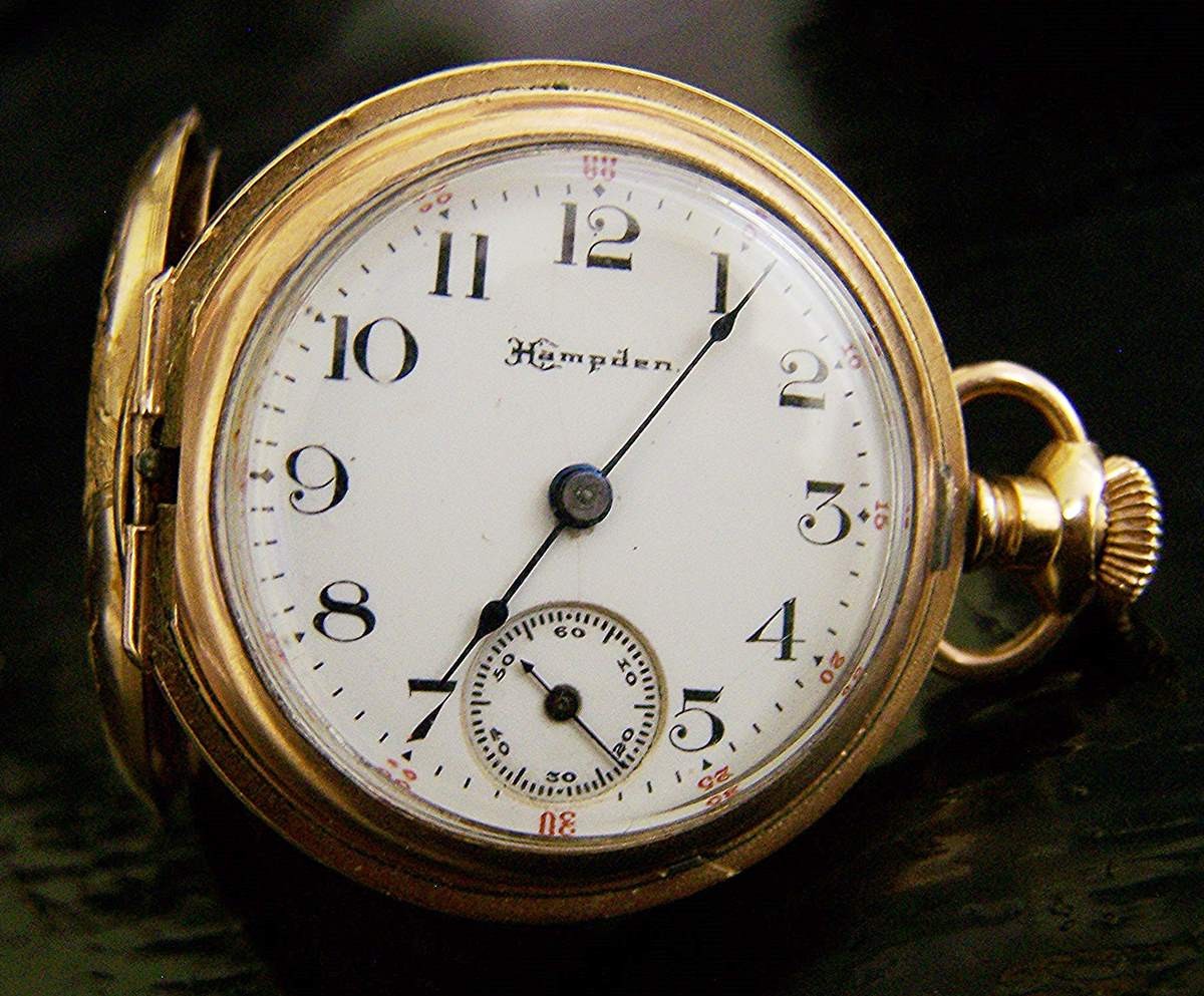1911 Hampden Diadem 3/0s 15J Pocket Watch –Dueber Hunter Case