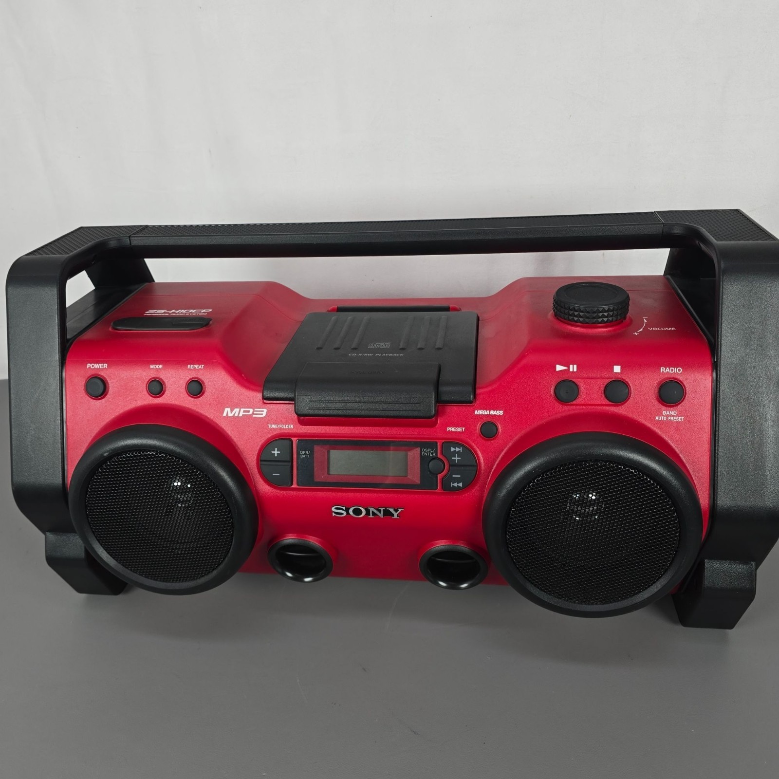 Sony ZS-H10CP Radio Boombox AM/FM/CD Portable Heavy Duty Water-Resistant