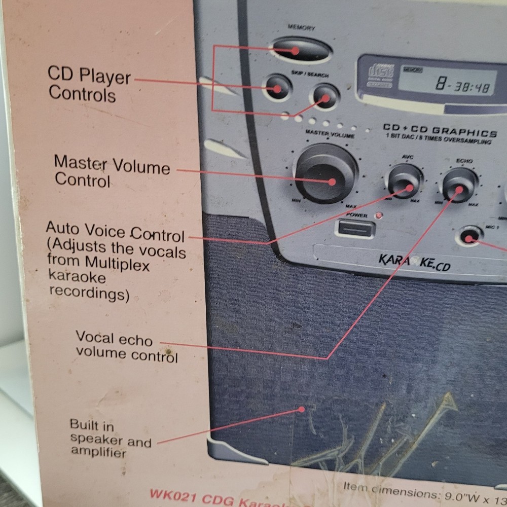 Karaoke Cd Graphics Player WK-021 In Box