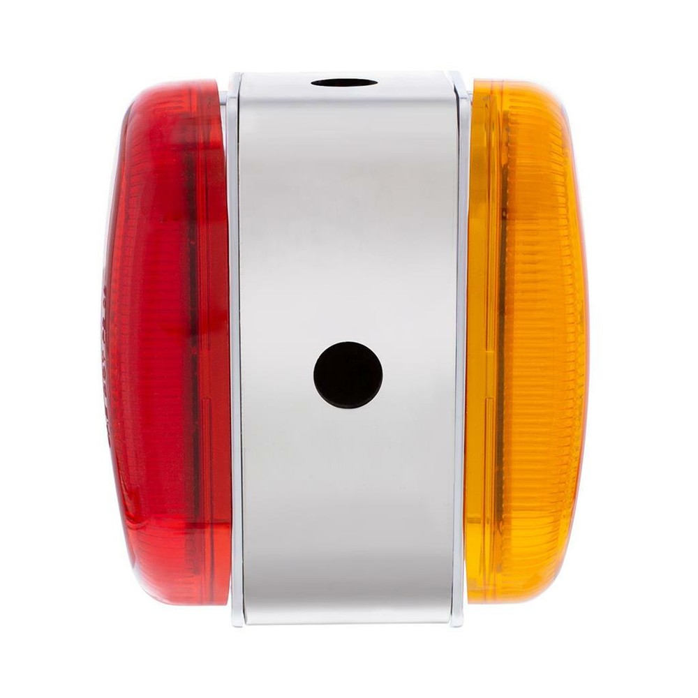 Double Face Mirror Light Bracket with 13 LED Dual Function Lights - Amber & Red