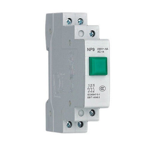 Din Rail Mounting Momentary Push Button Switch Normally Open/ Closed 2NO 2NC NP9