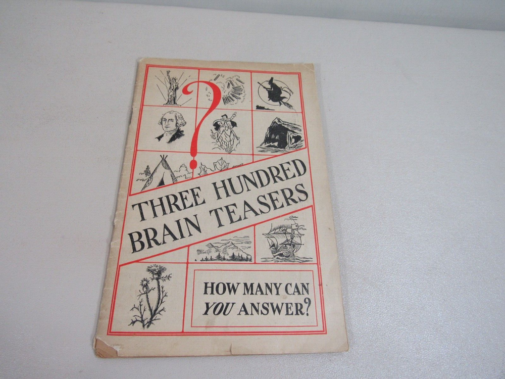 Three Hundred Brain Teasers by Lydia E. Pinkhams Dependable Products Booklet