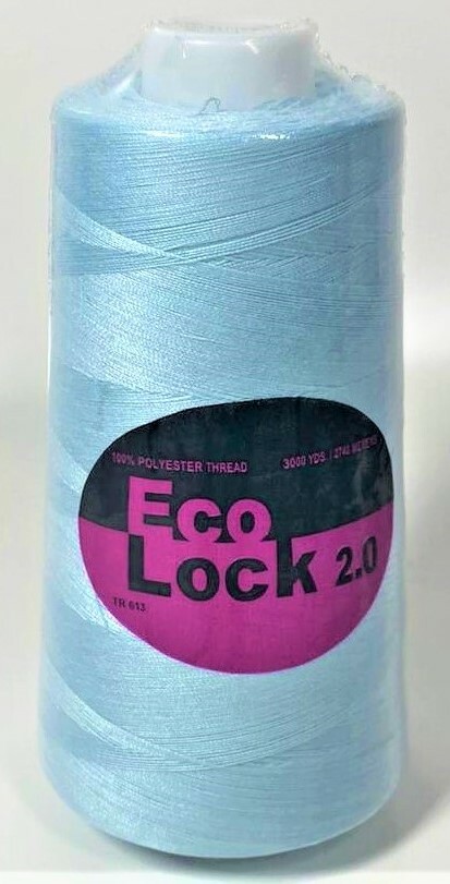 Eco-Lock 3,000 Yards 100% Polyester Thread -LIGHT BLUE