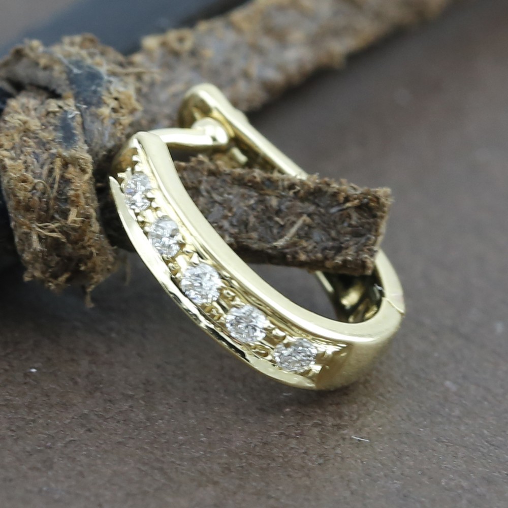 Genuine 18CT Solid Yellow Gold Diamonds Enhancer 10mm