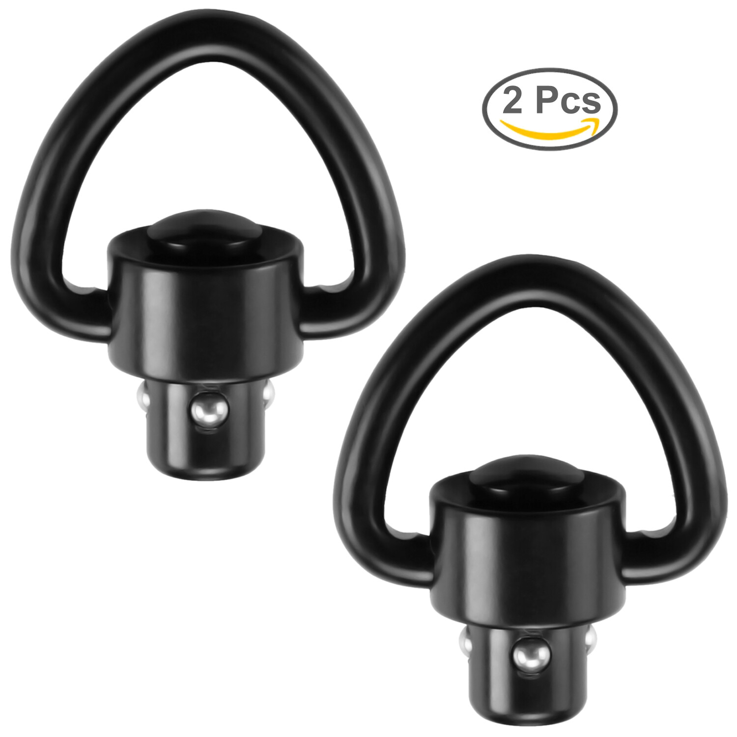 2 PCS D-Loop Quick Detach Set 1" Heavy Duty QD Sling Swivels with Push Button