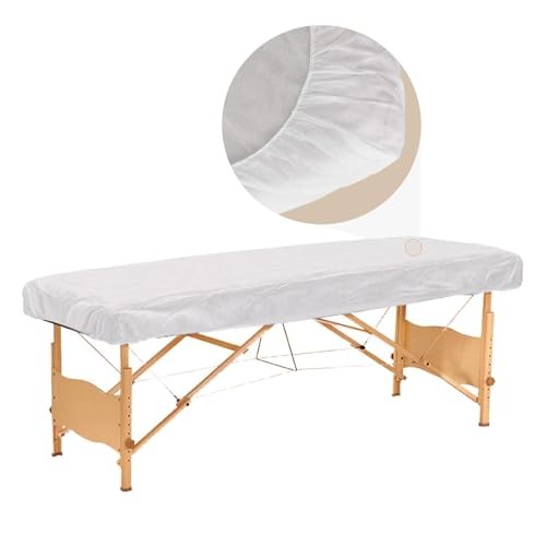 S Disposable Fitted Massage Table Sheets, Heavy Duty Elastic Disposable 30PC