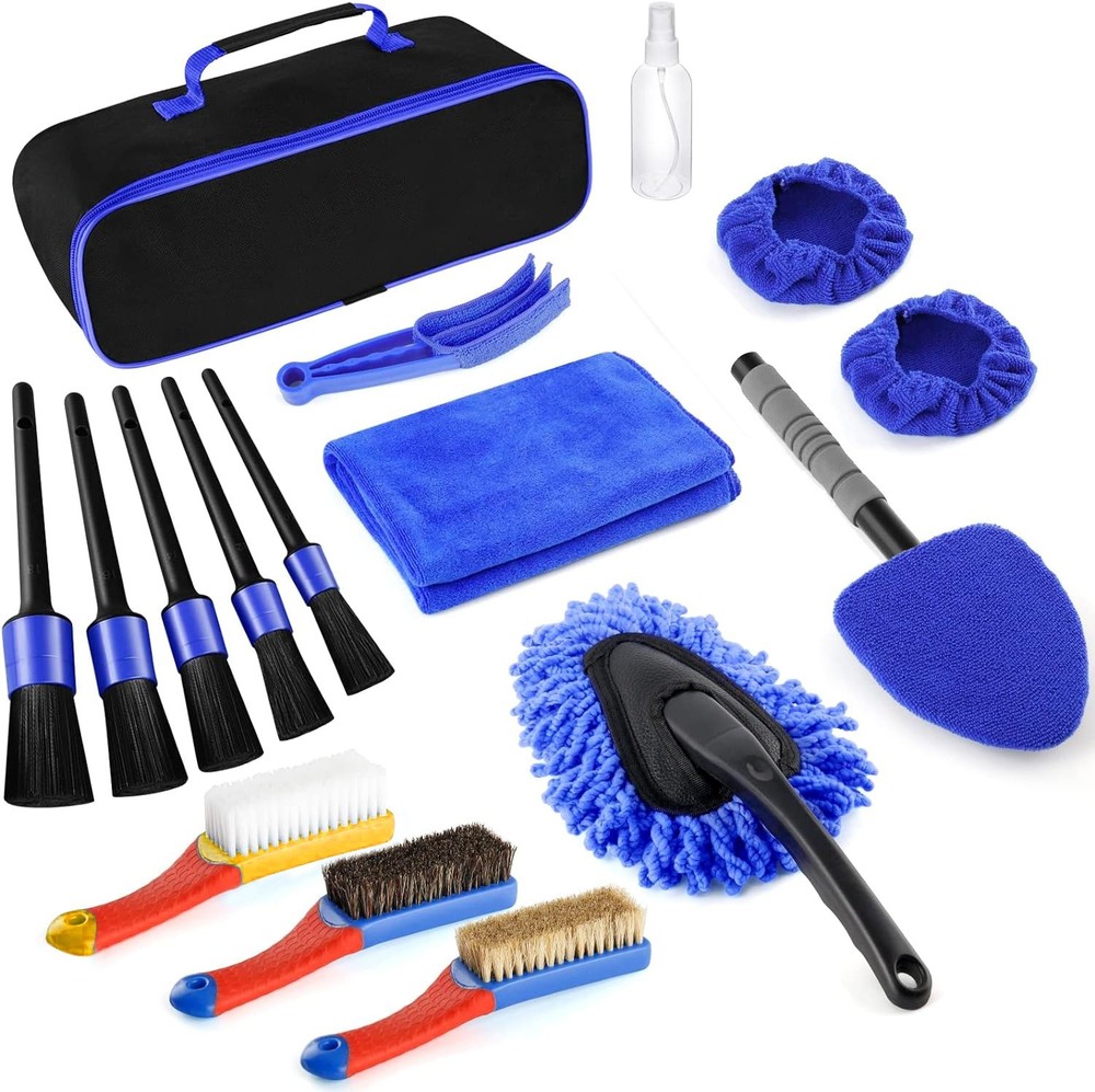 17Pcs Car Detailing Brush Set Drill not include