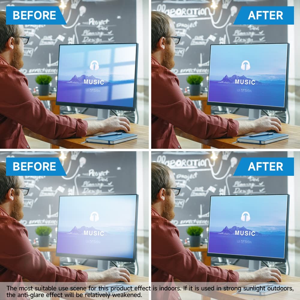 2-Pack 21.5" Anti-Glare Matte Computer Screen Protector for Widescreen Displays