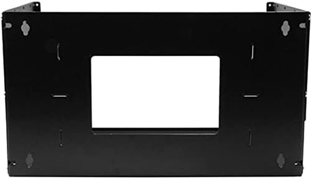 4U Wall Mount Network Rack with Shelf - Adjustable Depth, TAA Compliant